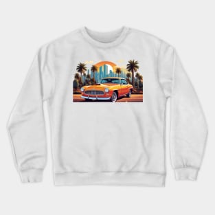 Classic Retro Car in Art: Vivid Vector on Clean White Background (325) Crewneck Sweatshirt